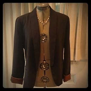 Gold Cuff Black Blazer